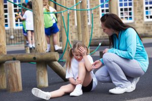 Injured Child During School Physical Education Class